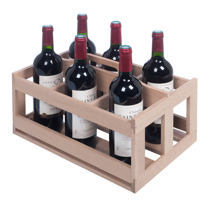 6-bottle wooden crate CASIER6 - La Sommelière